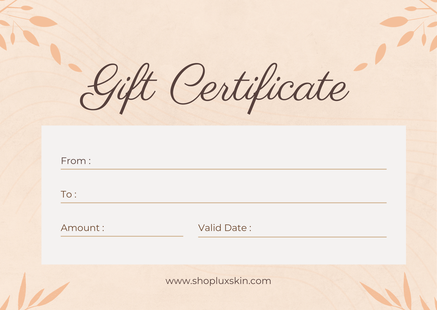 LuxSkin Gift Cards